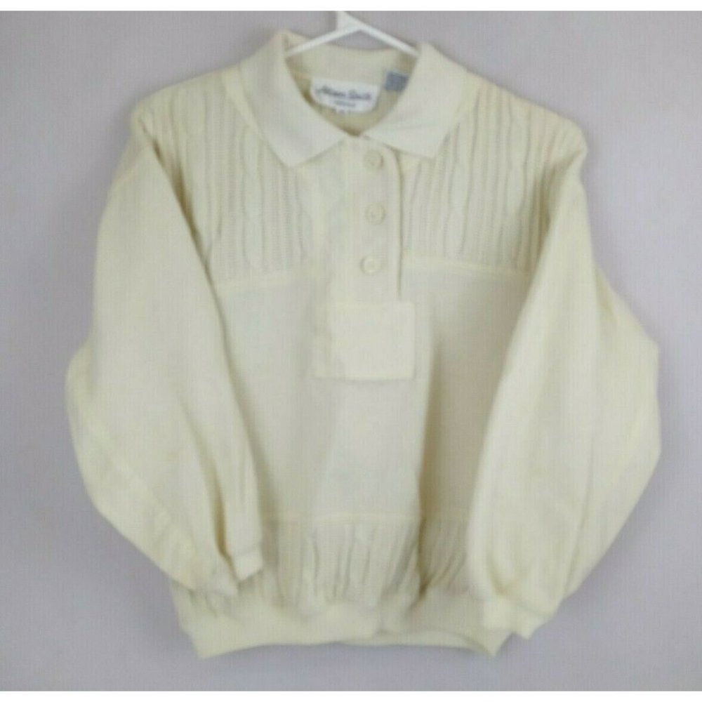 Allison Smith Petites Yellow Long Sleeve Sweater Shirt Size Medium